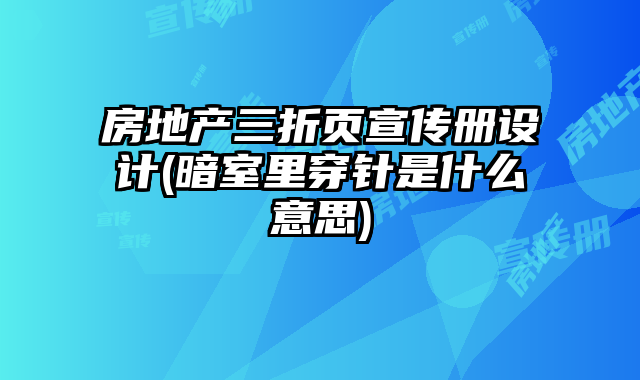房地產(chǎn)三折頁(yè)宣傳冊(cè)設(shè)計(jì)(暗室里穿針是什么意思)